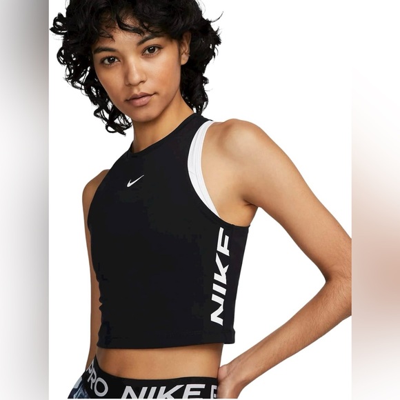 Nike Tops - Nike Pro Dri Fit Women's Size Medium Black Cropped Training Tank Top